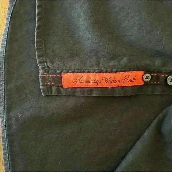 Robert Graham All Black w/ pattern & Crown Emboridered Tag Long Sleeve Size XL - Picture 9 of 13